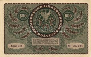 Lengyelország 1919. 500M (2x) egyugrású sorszámmal T:II
