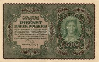 Lengyelország 1919. 500M (2x) egymásutáni sorszámmal T:II