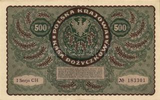 Lengyelország 1919. 500M (2x) egymásutáni sorszámmal T:II