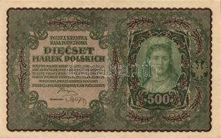 Lengyelország 1919. 500M (2x) egymásutáni sorszámmal T:II