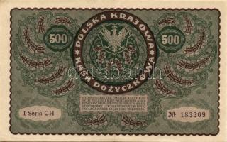 Lengyelország 1919. 500M (2x) egymásutáni sorszámmal T:II