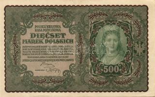 Lengyelország 1919. 500M (2x) egymásutáni sorszámmal T:II