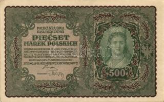 Lengyelország 1919. 500M (2x) egymásutáni sorszámmal T:II