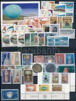 56 stamps + 8 blocks, Vegyes külföldi bélyegek 4 stecklapon: 56 db bélyeg és 8 klf blokk, közte szép motívumok