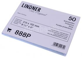 Lindner 888P víztiszta bankjegytok, 50db-os eredeti, bontatlan csomagban (213x152mm)