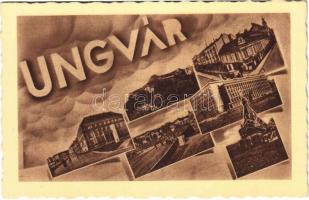 Ungvár, Uzshorod, Uzhhorod, Uzhorod; mozaiklap / multi-view postcard