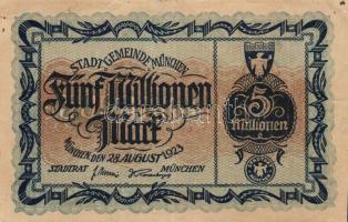 Német Birodalom/Weimari Köztársaság/München 1923.8.28. 5000.000M T:II
