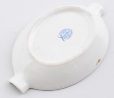 Herendi Viktória mintás hamutartó, kézzel festett, jelzett, kopásokkal, 11,5x7,5 cm