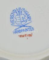 Herendi zöld Apponyi mintás váza. Kézzel festett, jelzett, hibátlan. m: 13,5 cm