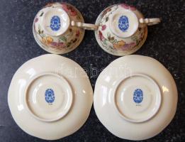 cca 1960 2 db Zsolnay kávéscsésze aljjal