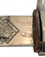 F. W. Höller Solingen Mauser K98 II. világháborús német bajonett, légierős emlékgravírozással, erede...