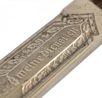 F. W. Höller Solingen Mauser K98 II. világháborús német bajonett, légierős emlékgravírozással, erede...