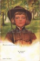 1921 Be prepared! Scout art postcard. Reinthal & Newman No. 750. s: Philip Boileau (fa)
