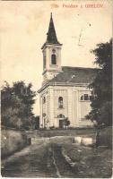 Egbell, Gbely; Pozdrav z Gbelov / templom / church (EK)