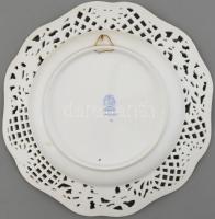 Herendi VMC Waldstein Color mintás, áttört dísztál. Kézzel festett, jelzett, hibátlan d: 26 cm