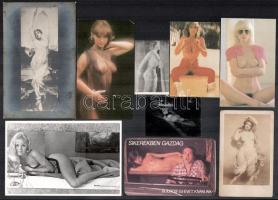 9 db erotikus nyomtatvány, kártyanaptár és fotó