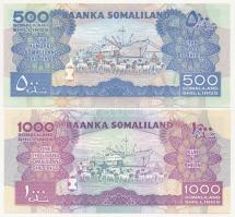 Szomáliföld 2008. 500Sh + 2011. 1000Sh T:I,I- 
Somaliland 2008. 500 Shillings + 2011. 1000 Shilling...