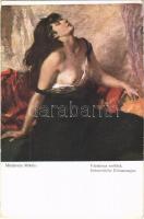 Fájdalmas emlékek. Rotophot Nr. 100. / Erotic nude lady art postcard s: Mihálovits Miklós (EK)