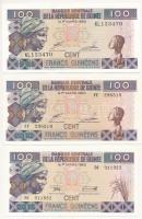 Guinea 1998. 100Fr + 2012. 100Fr + 2015. 100Fr T:I Guinea 1998. 100 Francs + 2012. 100 Francs + 2015. 100 Francs C:UNC