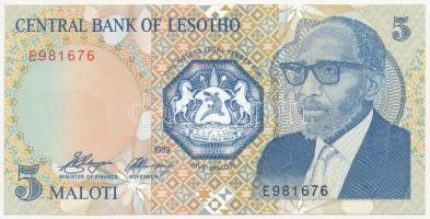 Lesotho 1989. 5M T:I  Lesotho 1989. 5 Maloti C:UNC