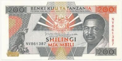 Tanzánia 1993. 200Sh T:I  Tanzania 1993. 200 Shilingi C:UNC  Krause 25.b