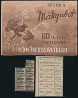 Gyűjtsd a mákgubót reklámcédula + burgonyajegy és búzadarautalvány