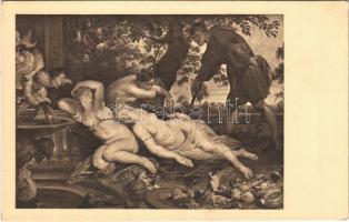 Cimon und Efigenie / Erotic nude lady art postcard s: P. P. Rubens (non PC)