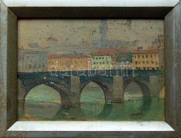 Károlyi Ernő (1923-): Olaj, karton; szignált, keretben 20x16 cm