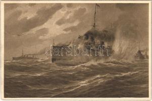 1938 Battleship art postcard (EK)