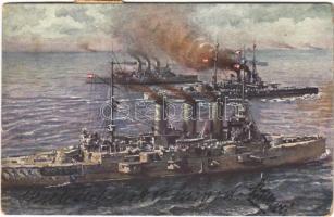 Weltkrieg 1914-1915. Österr-ung. Flottenabteilung zur See / WWI Ausro-Hungarian Navy, K.u.K. Kriegsmarine battleships (EK)