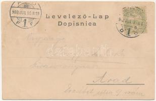 1902 SMS "Koeres" Donau-Monitor. K.u.K. Kriegsmarine Donauflottille. Gruss aus Semlin / SM...
