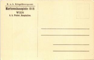 Marine-Schauspiele 1918. 3. Akt. U-Bootangriff auf Hoher See. Ausführung Prof. H. Kautsky u. F. Rott...