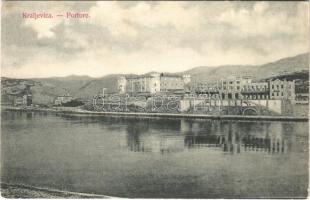 Kraljevica, Portoré, Porto Ré; Frangepán kastély. D.K. Bp. 1906. 1260. / Frankopan castle (EK)