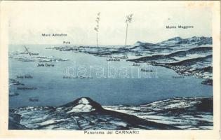 1928 Kvarner-öböl, Carnaro, Golfo del Quarnero, Kvarnerski zaljev; (fl)