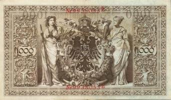 Német Birodalom/Császárság 1910. 1000M piros sorszámmal (3x), zöld sorszámmal (3x) T:II