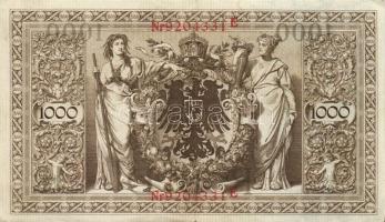 Német Birodalom/Császárság 1910. 1000M piros sorszámmal (3x), zöld sorszámmal (3x) T:II