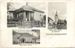 Jobbágytelek, plébánia, iskola