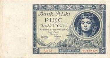 Lengyelország 1930. 5Zl (2x) + 1941. 1Zl + 1986. 100Zl (2x) T:II,II/III