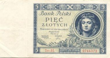 Lengyelország 1930. 5Zl (2x) + 1941. 1Zl + 1986. 100Zl (2x) T:II,II/III