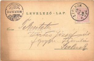 1898 (Vorläufer!) Szolnok, Magy. kir. pénzügyigazgatóság, törvényház, Nemzeti szálloda. Fuchs Lipót ...