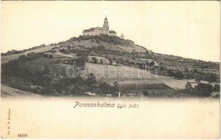 Pannonhalma, Győr felől. Dr. R. V. kiadása (ázott sarkak / wet corners)