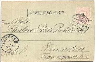 1899 Sopron, Igazságügyi palota, építkezés. Blum N. kiadása (vágott / cut)