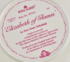 Royal Albert rózsás porcelán tál, matricás, jelzett, hibátlan, d: 21 cm