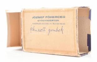 cca 1920-1930 József Főherceg Gyógyszertár Rákospalota papír gyógyszeres doboz, kissé viseltes