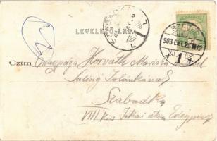 1903 Szeged, Kossuth Lajos szobor, Európa szálloda, Grósz Testvérek üzlete. Divald Károly kiadása (á...