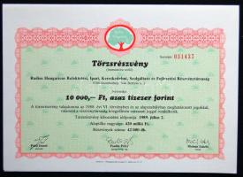 Kis részvény tétel, benne 11db magyar és 8db külföldi (francia, amerikai, osztrák) 1912-től. Összesen 19db!