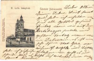 1901 Debrecen, Római katolikus templom. Pongrácz Géza kiadása. Kiss Ferenc eredeti fényképe után (r)