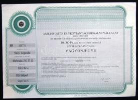 Kis részvény tétel, benne 11db magyar és 8db külföldi (francia, amerikai, osztrák) 1912-től. Összese...