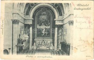 1904 Esztergom, Főoltár a vártemplomban, Bazilika, belső. St. I. kiadása (gyűrődés / crease)
