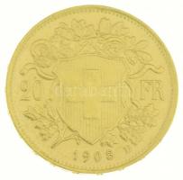 Svájc 1908B 20Fr "Helvetia" (6,46g/0.900) T:1-,2
Switzerland 1908B 20 Francs "Helvet...